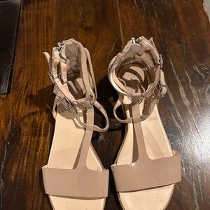 Tahari Elegant Nude Strappy Sandals